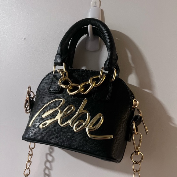 bebe Handbags - Bebe Black and Gold Handbag